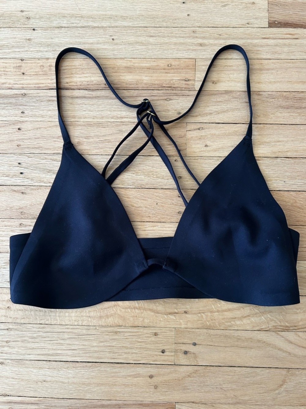 FREE PEOPLE Intimately Black Adjustable Strappy Triangle Bralette XS. NWOT